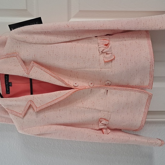 Vintage New Nipon Boutique Petite Pink Peach Skirt Set Sz 2 - Picture 13 of 13